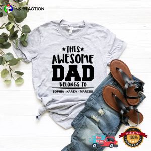 This Awesome Dad Belongs To Kids Comfort Colors T shirt 2