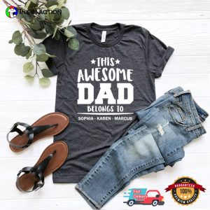 This Awesome Dad Belongs To Kids Comfort Colors T shirt 3