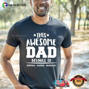 This Awesome Dad Belongs To Kids Comfort Colors T-shirt