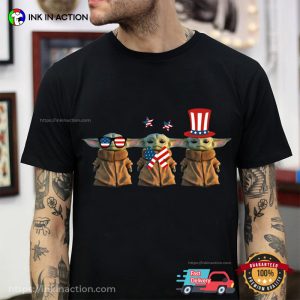 Three Baby American Patriot Day Graphic T shirt 2