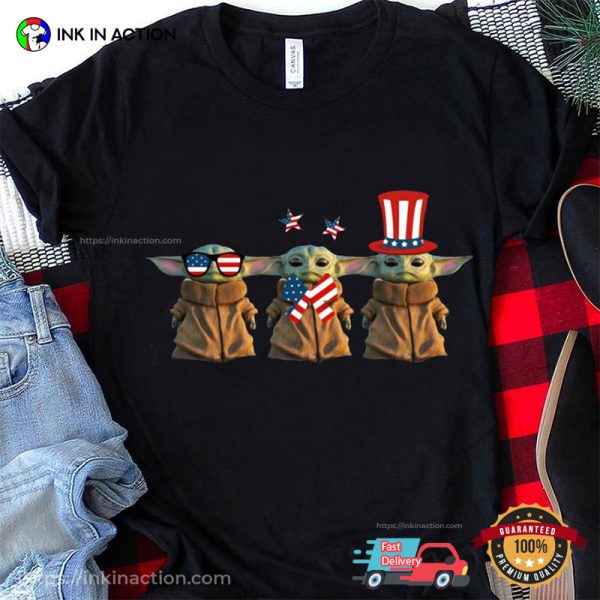 Three Baby American Patriot Day Graphic T-shirt