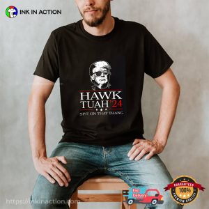 Trump 2024 Flag Hawk Tuah Spit On That Thing T Shirt 2