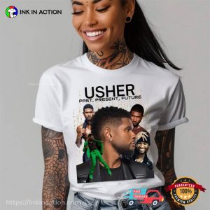 Usher Past Present And Future Tour 2024 Portrait Tee 1