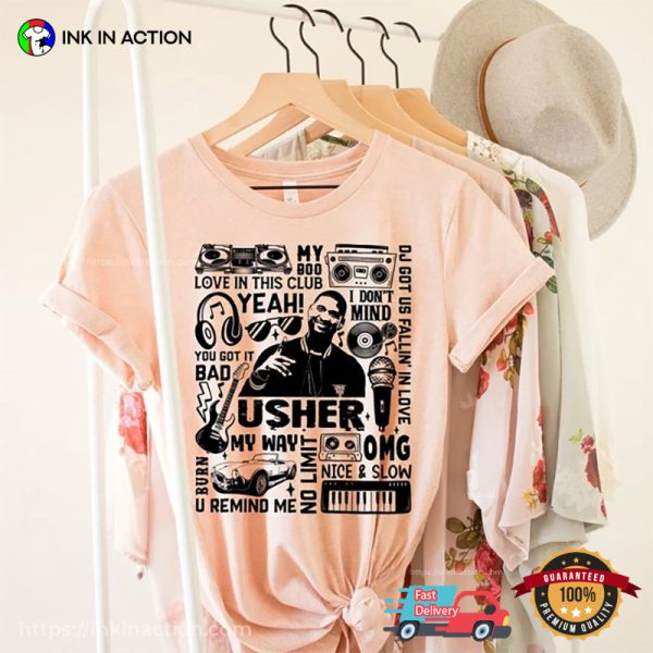 Usher Pop Music Concert Hits Comfort Colors T-shirt