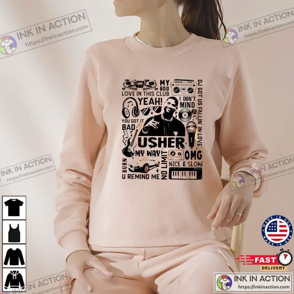 Usher Pop Music Concert Hits Comfort Colors T-shirt