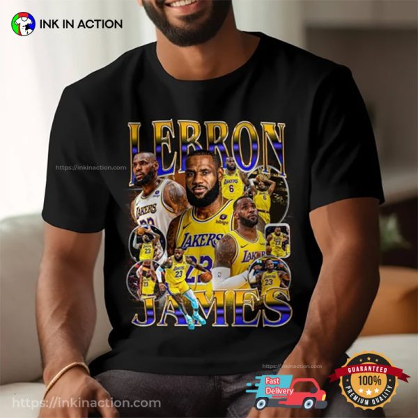 Vintage King James Legend Of Basketball NBA 90s Bootleg Style T-Shirt