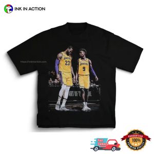 Vintage LEBRON & BRONNY JAMES Number 23 And 9 Retro Style 90s Tee 3