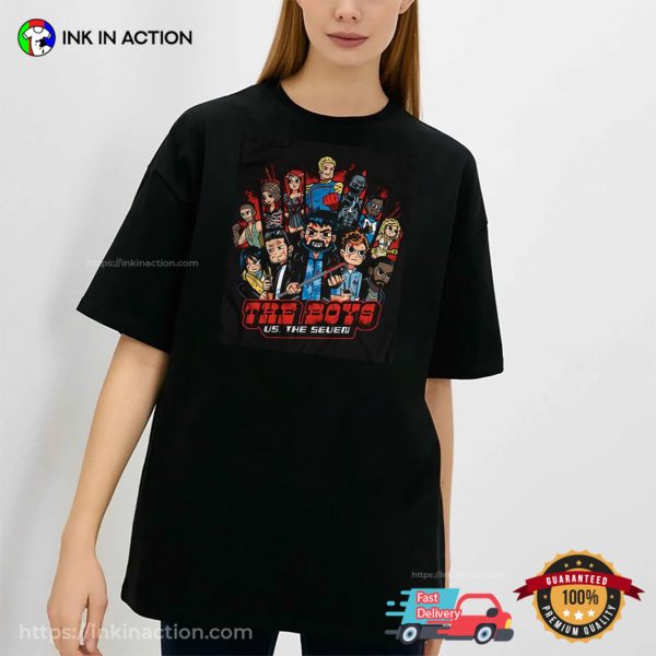 Vintage The Boys Ss4 All Cartoon Character Netflix Series Tee