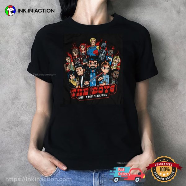 Vintage The Boys Ss4 All Cartoon Character Netflix Series Tee