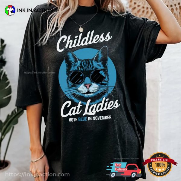 Vote Blue, Cat Ladies For Kamala Shirt