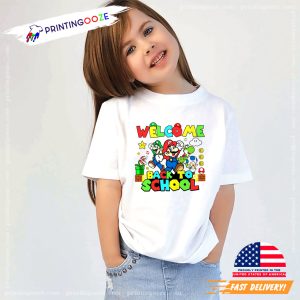 Welcome Back To School Super Mario T-shirt