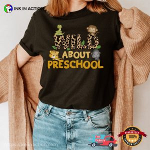 Wild About Second Grade Funny Jungle Theme Back To School Teacher Tee