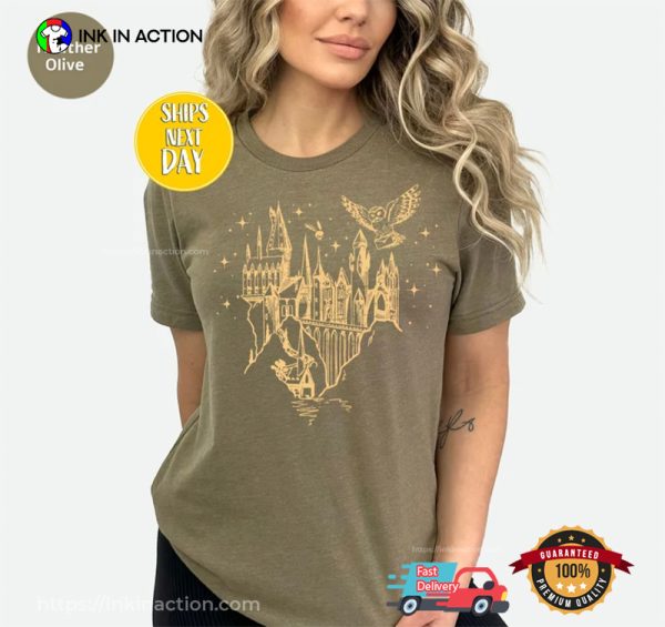 Wizard Castle Book, Whimsical Owl T-Shirt