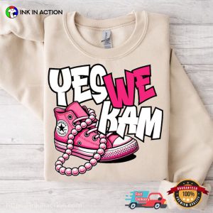 Yes We Kam Pink Converse Harris Vote T shirt 3