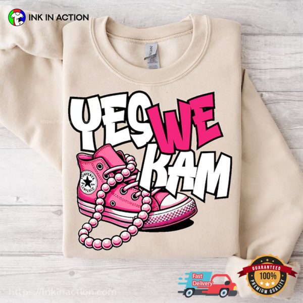 Yes We Kam Pink Converse Harris Vote T-shirt