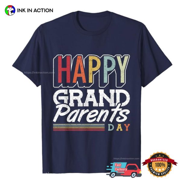 Happy Grandparents Day Retro Style Shirts