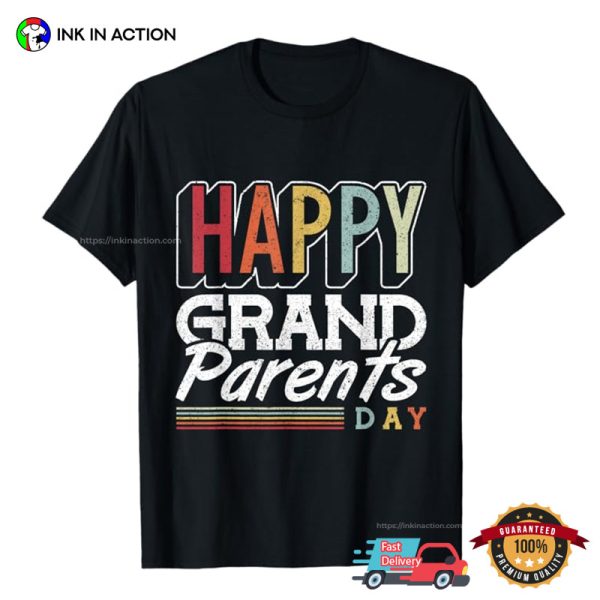 Happy Grandparents Day Retro Style Shirts