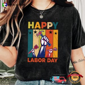 happy labor day Vintage Design Celebration T shirt 1