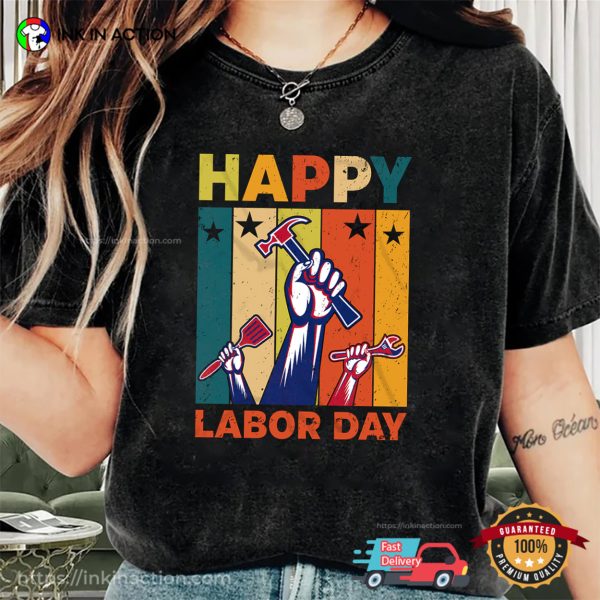 Happy Labor Day Vintage Design Celebration T-shirt