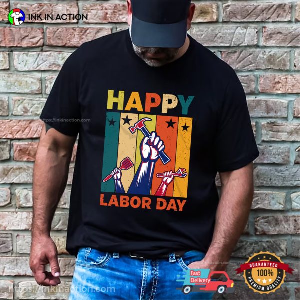 Happy Labor Day Vintage Design Celebration T-shirt