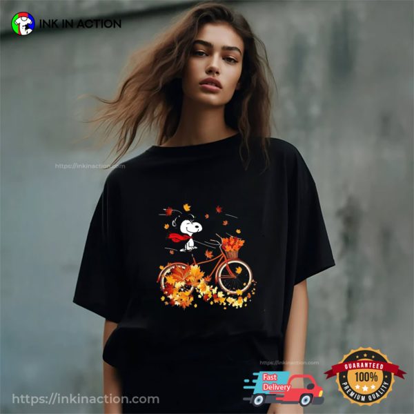 1st Day Of Fall Snoopy Dog Ride Bike Unisex T-Shirt