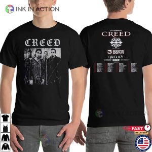 2024 Creed Band Summer Of ’99 Tour Retro Graphic 2 Sided Tee