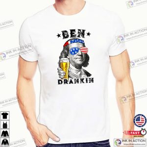 4th of July Ben Drankin Beer T shirt 1