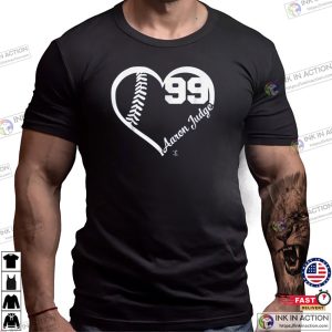 Aaron Judge Heart Number 99 Yankees The Judge Apparel T-Shirt