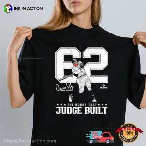 Aaron judge signature 62 home runs MLB Tee 3