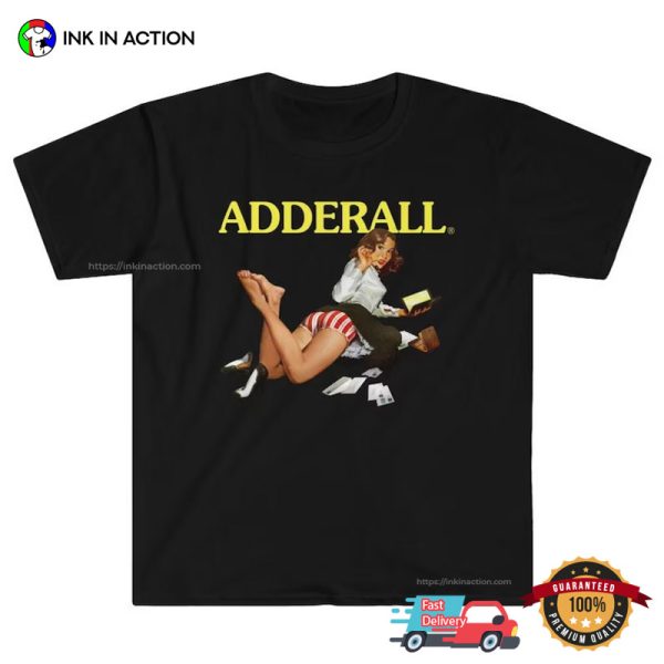 Adderall Study Drugs Attention Old School Tee