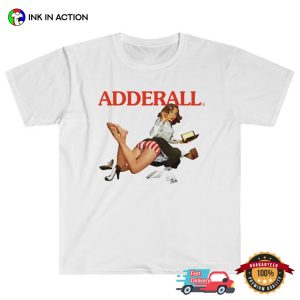 Adderall Study Drugs Attention Old School Tee 2