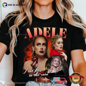 Adele I Set Fire To The Rain Concert Graphic Tee