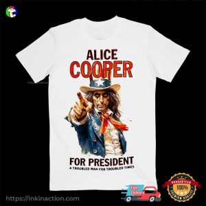 Alice Cooper For President Graphic Art T shirt 3