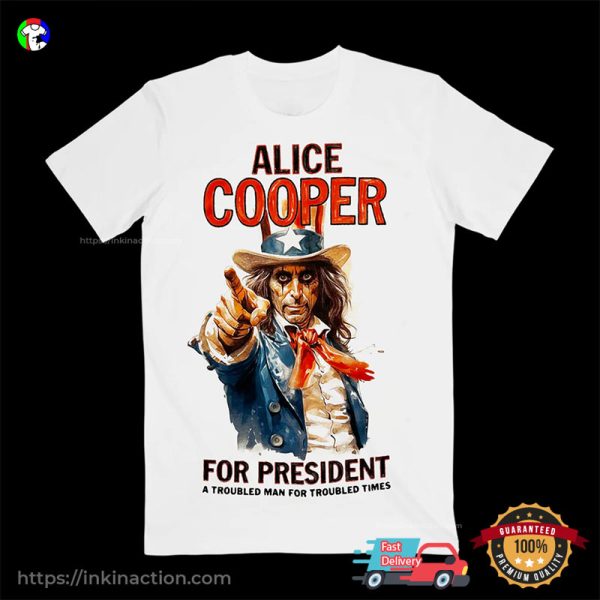 Alice Cooper For President Graphic Art T-shirt