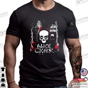 Alice Cooper Red Hoody Skull Retro T-shirt