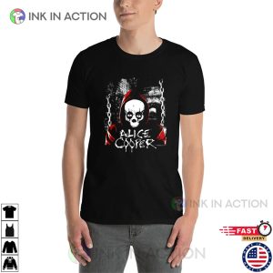 Alice Cooper Red Hoody Skull Retro T-shirt