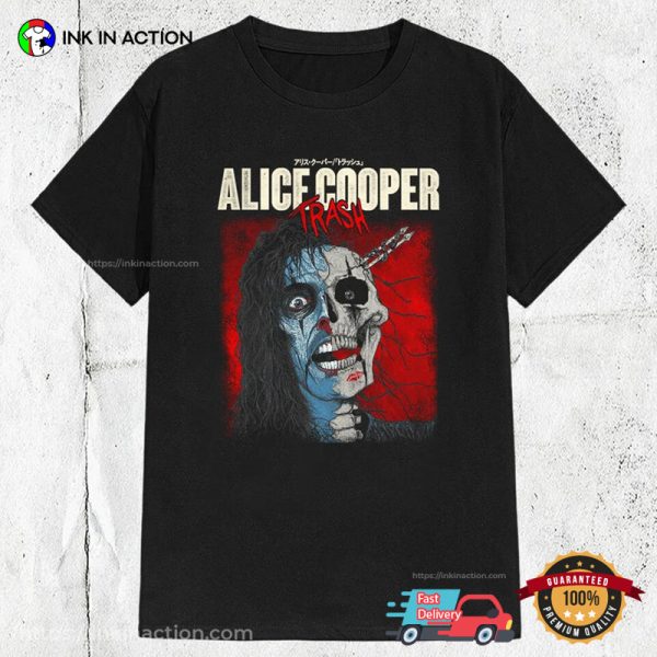 Alice Cooper Trash Album Metal Heavy Rock Japanese T-shirt