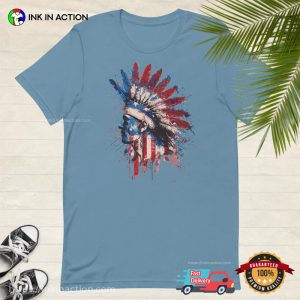 America Indian Chief Portrait Art T shirt 2