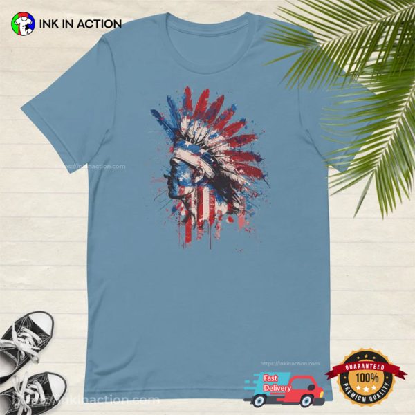 American Indian Chief Portrait Art T-shirt