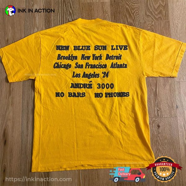 Andre 3000 Listen To Sade New Blue Sun Live 2 Sided T-shirt