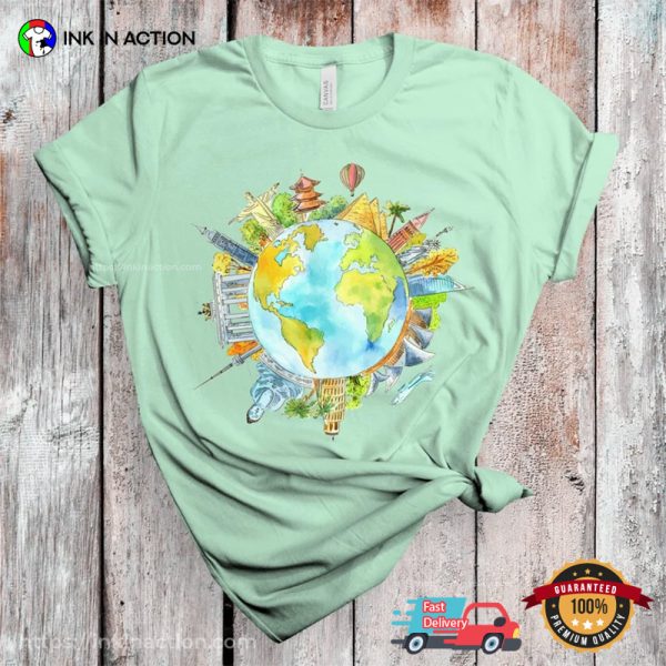 Around The World Wanderlust Trip Comfort Colors Shirt