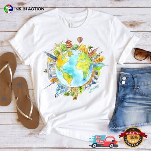 Around The World Wanderlust Trip Comfort Colors Shirt 2