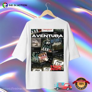 Aventura Tour 2024 Cerrando Ciclos Concert Bachata Music T shirt 2