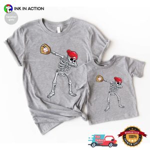 Baseball Skeleton Dabbing Disney Halloween Comfort Colors Tee