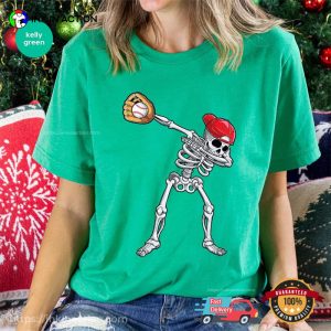 Baseball Skeleton Dabbing Disney Halloween Comfort Colors Tee