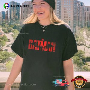 Batman Crimson Drawn Bat Logo T Shirt 4