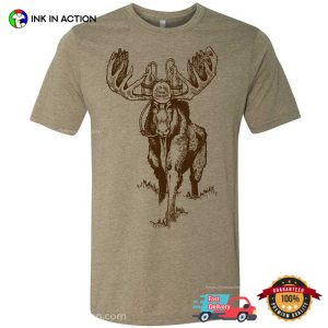 Beer Drinking Moose Graphic Comfort Colors T shirt 1