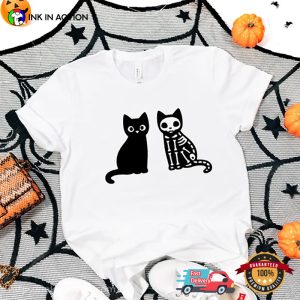 Black Cat X ray funny halloween shirts 1