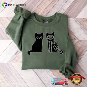 Black Cat X ray funny halloween shirts 3