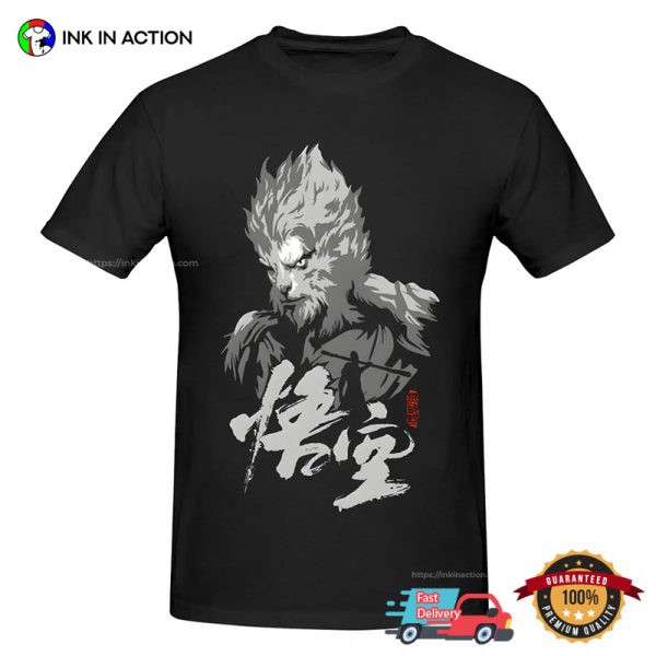 Black Myth Wukong Warrior Chinese T-shirt